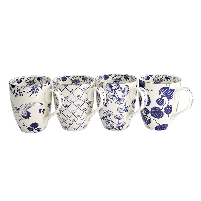 Mug Set, 4 pcs, Flora Japonica, 380 ml